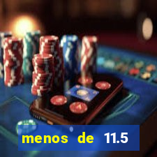 menos de 11.5 escanteios o que significa